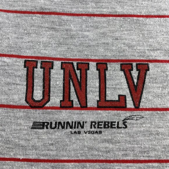 Vintage UNLV Runnin Rebels Polo Shirt Mens Extra Large Gray Red USA Made 90s - Picture 3 of 9
